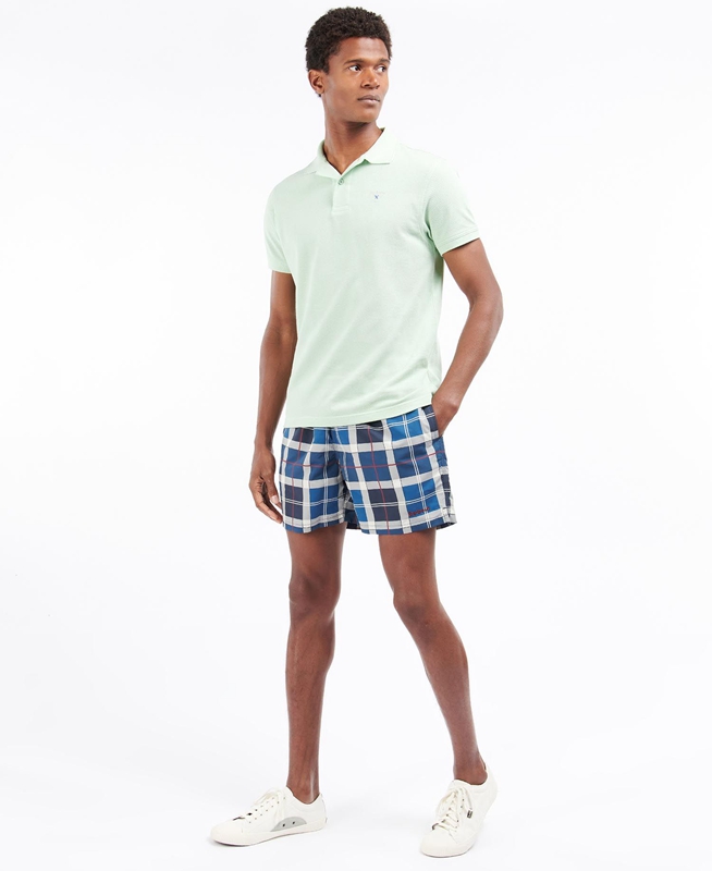 Barbour Tartan Swim Férfi Nadrág Sötétkék | 520349-CMG