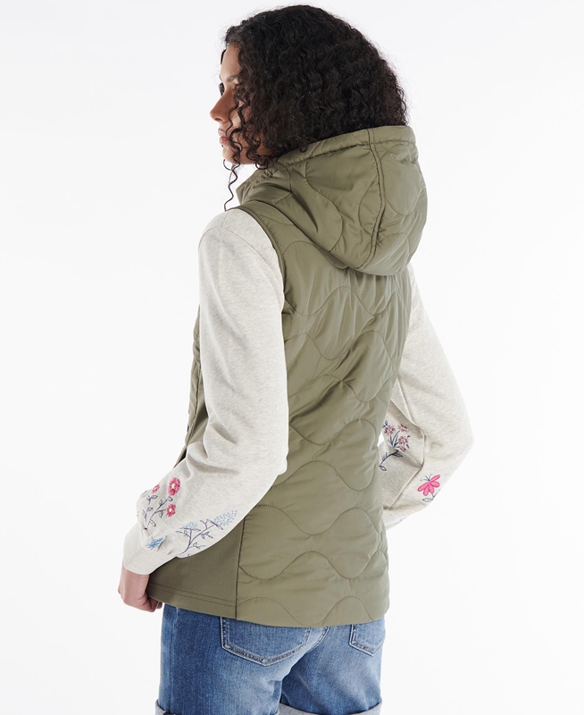 Barbour Thrift Quilted Női Pulóverek Olivazöld | 365289-SMJ