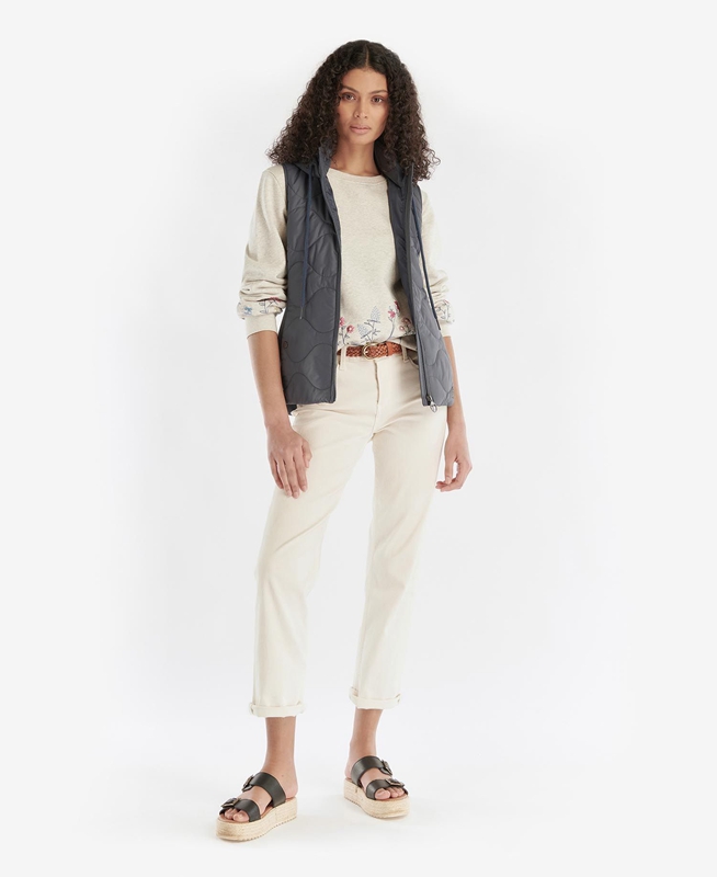 Barbour Thrift Quilted Női Pulóverek Szürke | 052176-BIQ