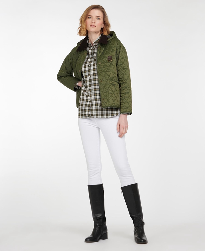 Barbour Tobymory Női Vattázott Kabát Zöld | 813276-FJK