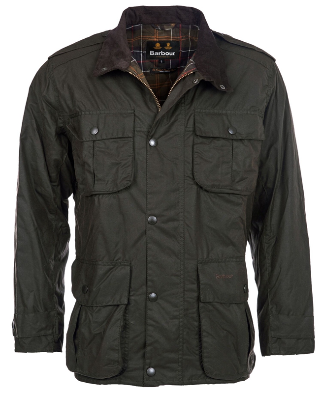 Barbour Trooper Férfi Viaszos Kabát Olivazöld | 465790-ARN