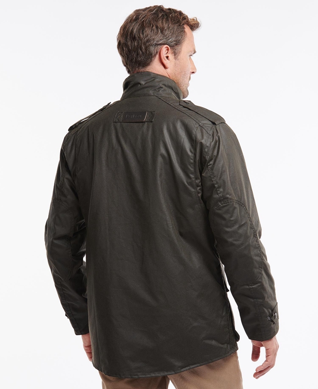 Barbour Trooper Férfi Viaszos Kabát Olivazöld | 465790-ARN