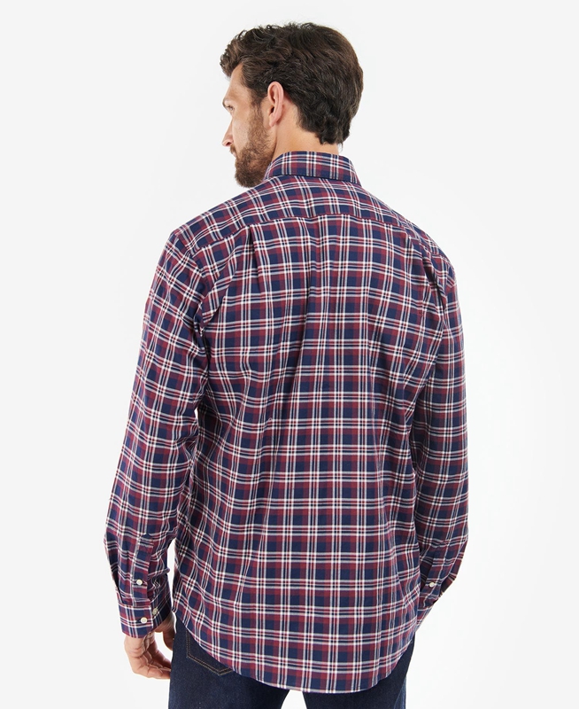 Barbour Turville Regular Fit Férfi Ingek Kék | 179638-ZFQ