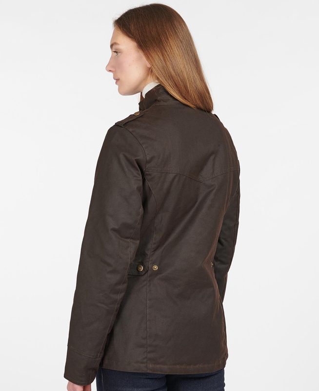 Barbour Téli Defence Női Viaszos Kabát Barna | 681579-IEO