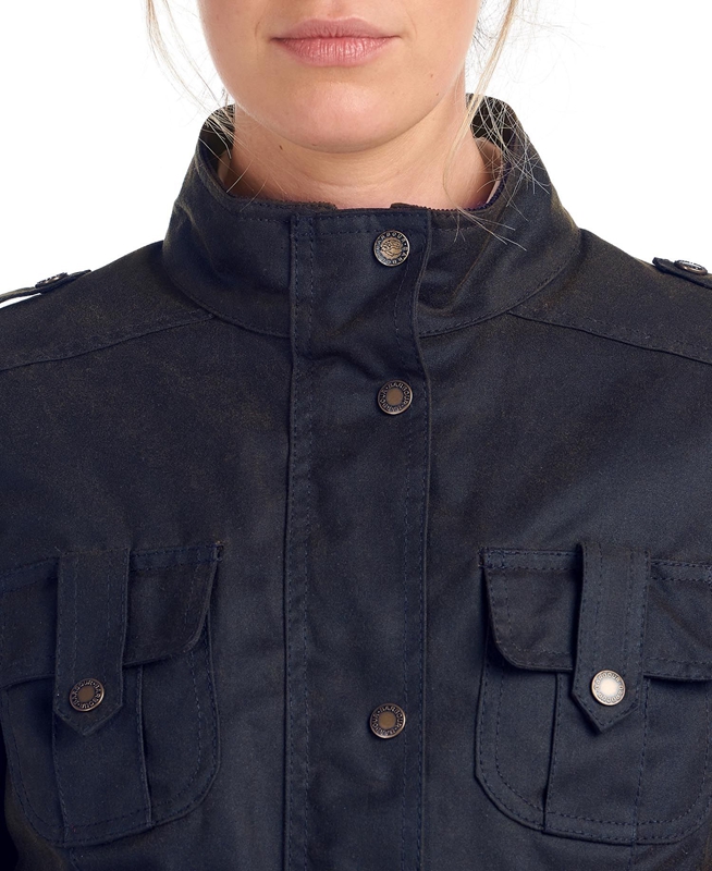 Barbour Téli Defence Női Viaszos Kabát Kék | 012963-HPD