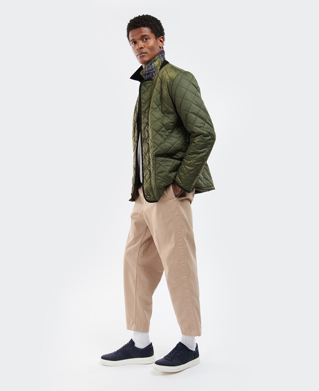 Barbour Téli Liddesdale Férfi Vattázott Kabát Olivazöld | 659704-KEQ