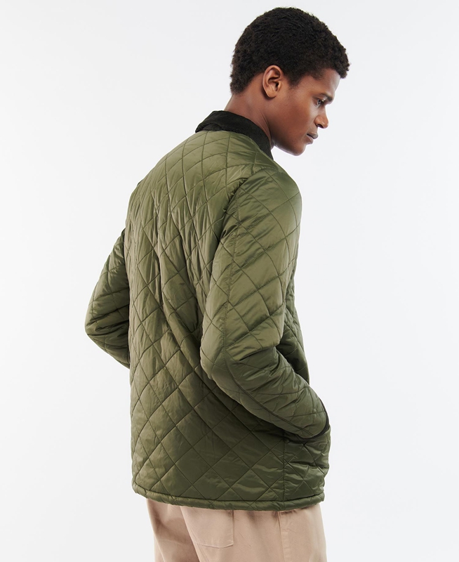 Barbour Téli Liddesdale Férfi Vattázott Kabát Olivazöld | 659704-KEQ