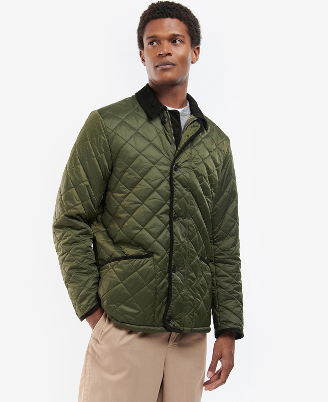 Barbour Téli Liddesdale Férfi Vattázott Kabát Olivazöld | 659704-KEQ
