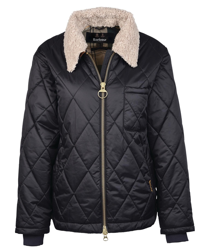 Barbour Vaila Női Vattázott Kabát Fekete | 961238-DBV
