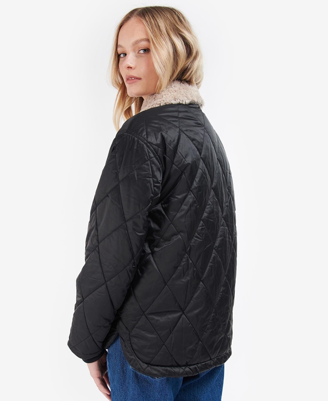 Barbour Vaila Női Vattázott Kabát Fekete | 961238-DBV