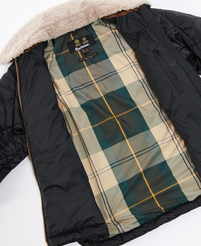 Barbour Vaila Női Vattázott Kabát Fekete | 961238-DBV