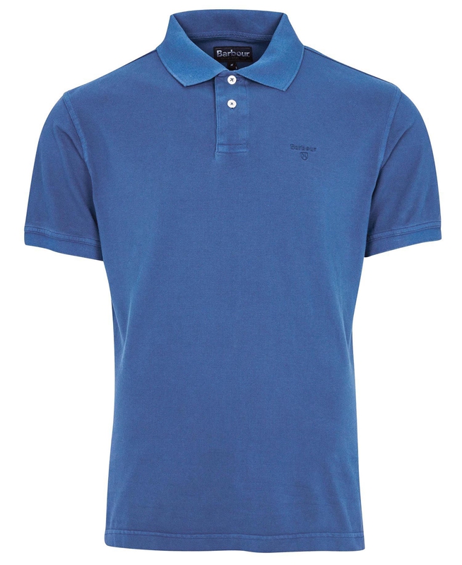Barbour Washed Sports Férfi Polo shirts Kék | 803127-PYL