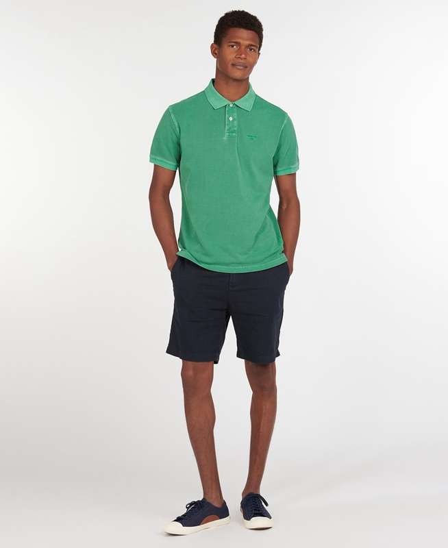 Barbour Washed Sports Férfi Polo shirts Zöld | 834915-PVR