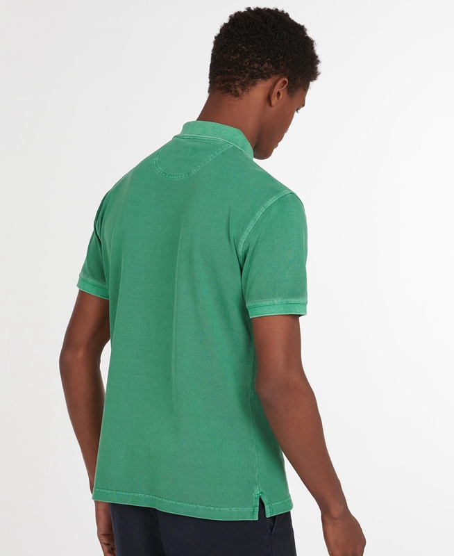 Barbour Washed Sports Férfi Polo shirts Zöld | 834915-PVR