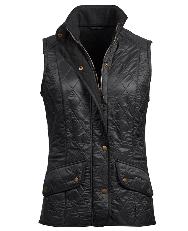 Barbour Weste Cavalry Női Mellény Fekete | 506294-CXH