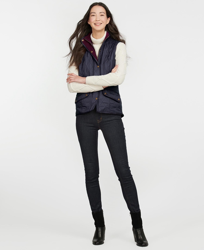 Barbour Weste Cavalry Női Mellény Kék | 143826-FNP