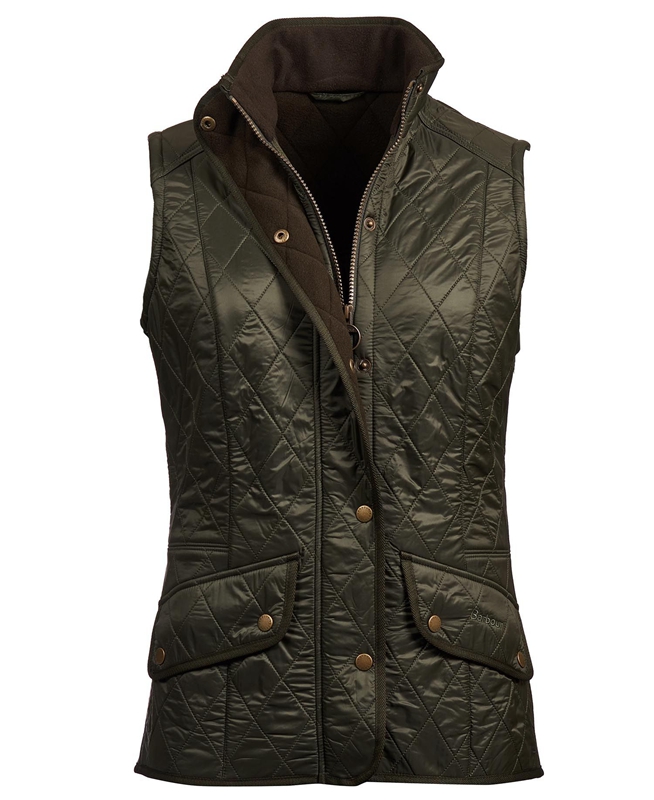 Barbour Weste Cavalry Női Mellény Zöld | 217896-TAO