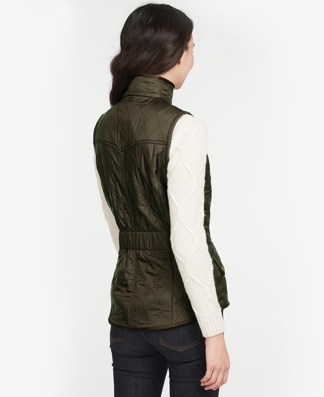 Barbour Weste Cavalry Női Mellény Zöld | 217896-TAO