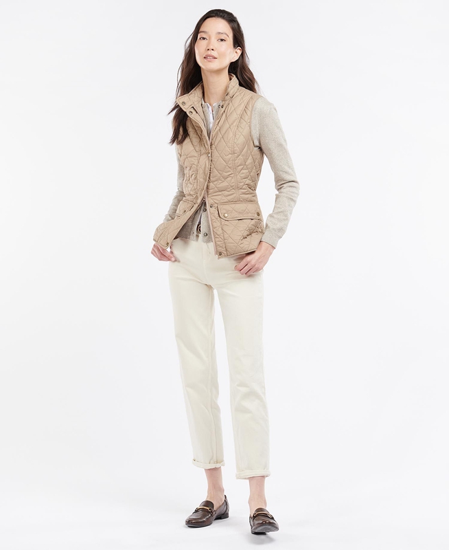 Barbour Weste Otterburn Női Mellény Bézs | 980315-DBL