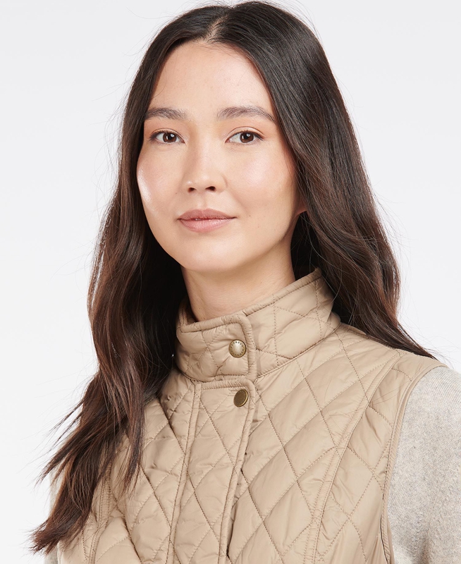 Barbour Weste Otterburn Női Mellény Bézs | 980315-DBL
