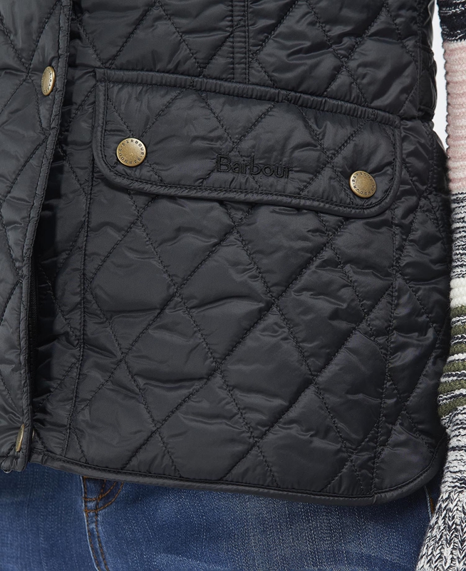 Barbour Weste Otterburn Női Mellény Fekete | 659830-UAJ