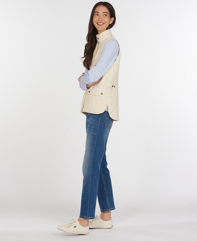 Barbour Weste Otterburn Női Mellény Krém | 167942-DMF