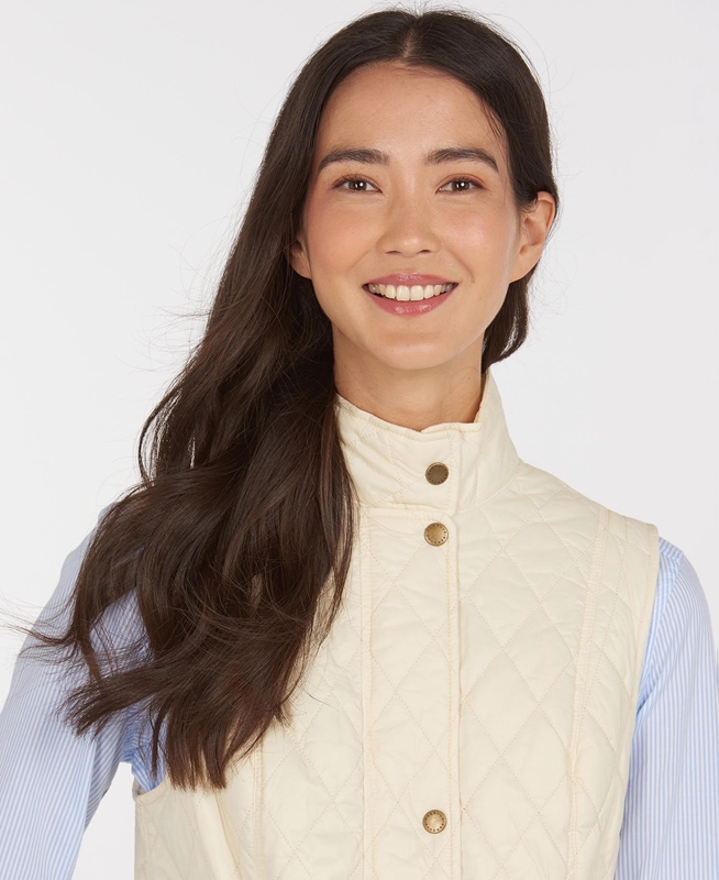 Barbour Weste Otterburn Női Mellény Krém | 167942-DMF