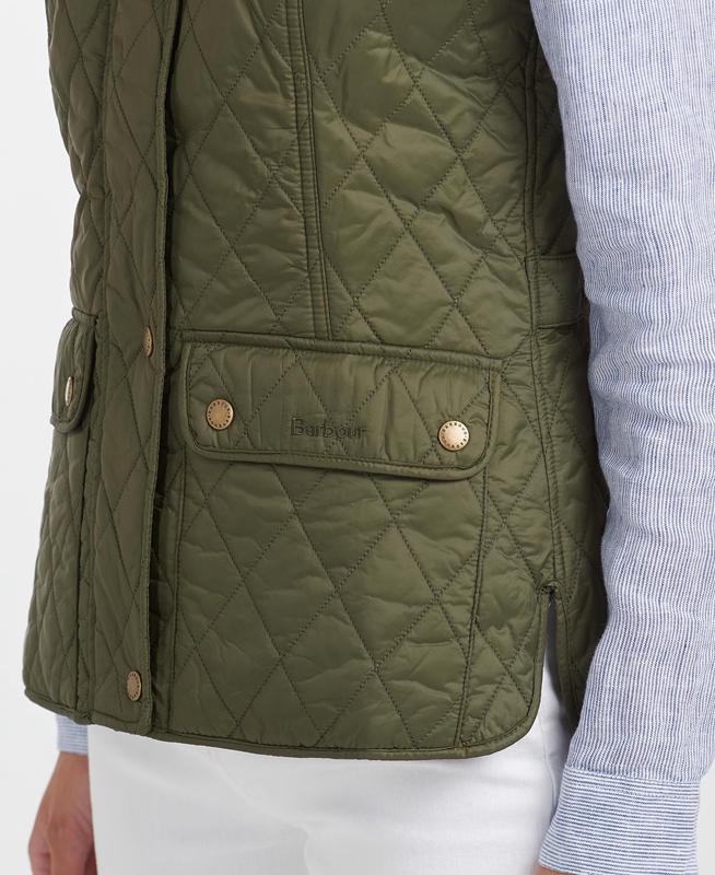 Barbour Weste Otterburn Női Mellény Olivazöld | 396278-MGT