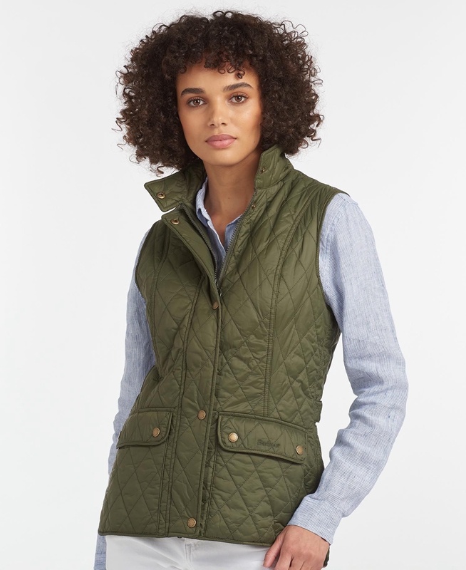 Barbour Weste Otterburn Női Mellény Olivazöld | 396278-MGT