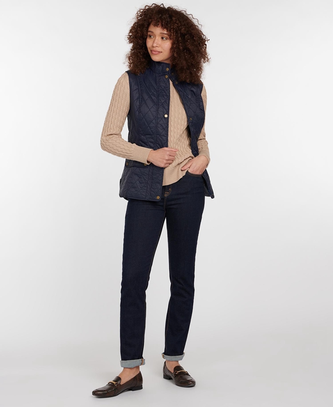 Barbour Weste Otterburn Női Mellény Sötétkék | 046359-CZY