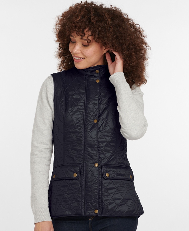 Barbour Weste Wray Női Mellény Fekete | 251390-VEB