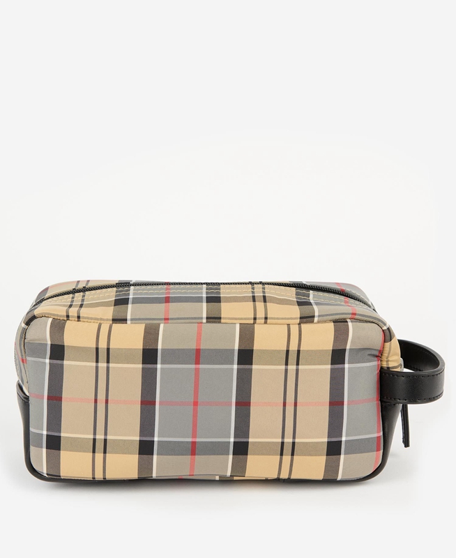 Barbour Wetherham Tartan Washbag Férfi Táska Bézs | 972610-HYU