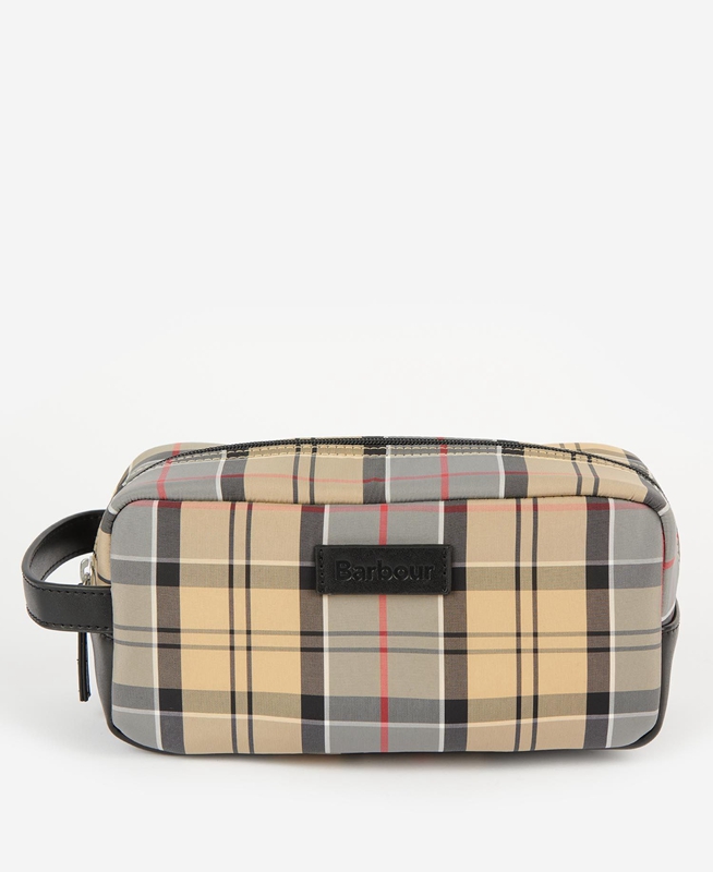 Barbour Wetherham Tartan Washbag Férfi Táska Bézs | 972610-HYU