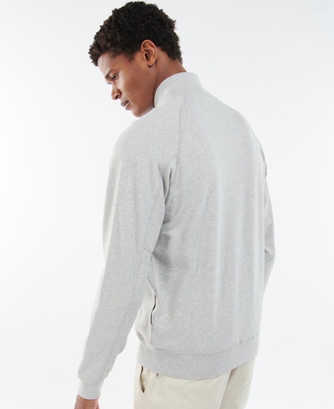 Barbour Whitewell Button Thru Férfi Pulóverek Szürke | 640529-SWJ