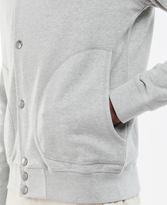 Barbour Whitewell Button Thru Férfi Pulóverek Szürke | 640529-SWJ