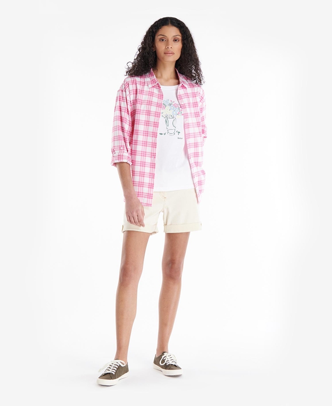 Barbour Willowherb Női Ingek Rózsaszín | 420563-MCQ