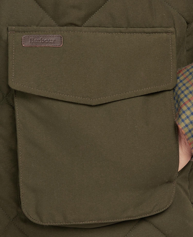 Barbour Winterdale Férfi Mellény Olivazöld | 298150-GWC