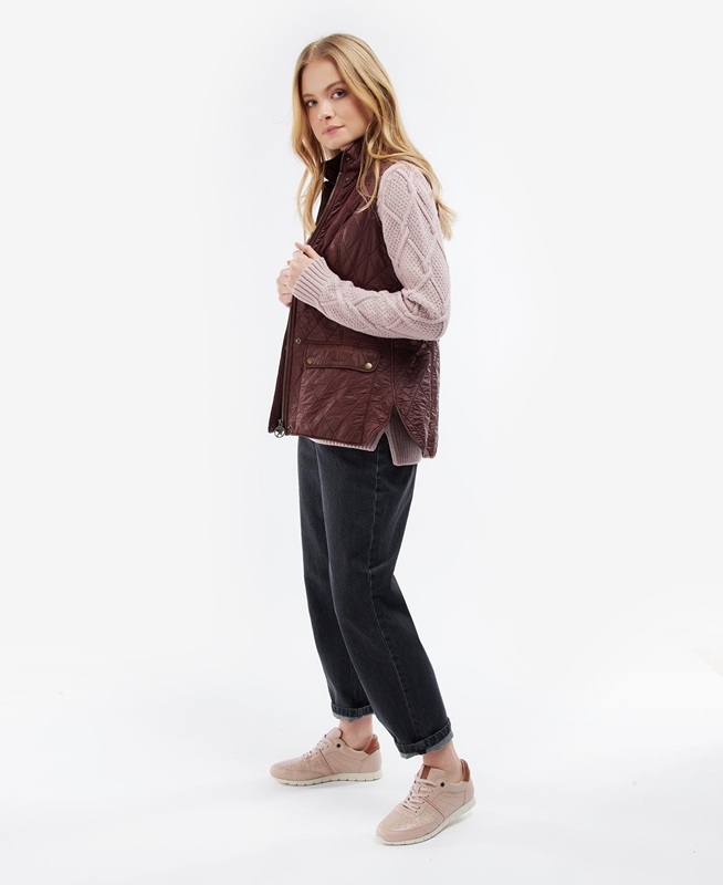 Barbour Wray Női Mellény Bordó | 689743-FNX
