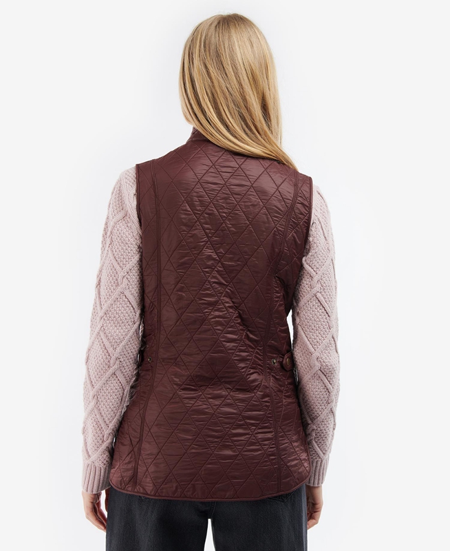 Barbour Wray Női Mellény Bordó | 689743-FNX