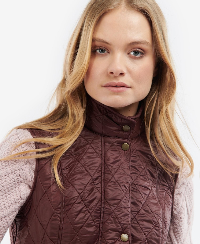Barbour Wray Női Mellény Bordó | 689743-FNX