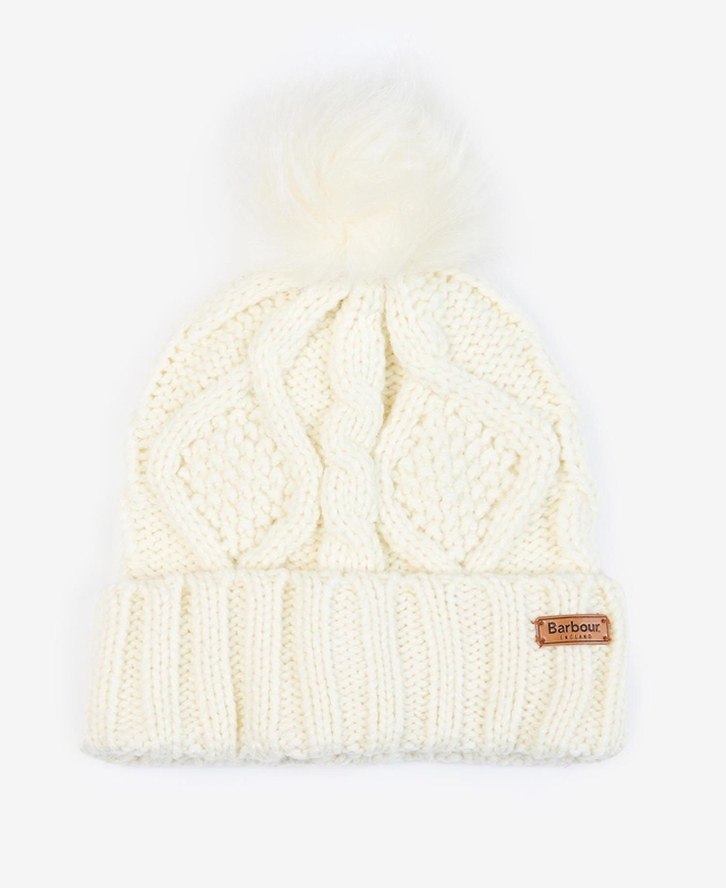 Barbour ridley beanie and scarf Női Kalap Krém | 461098-PYK