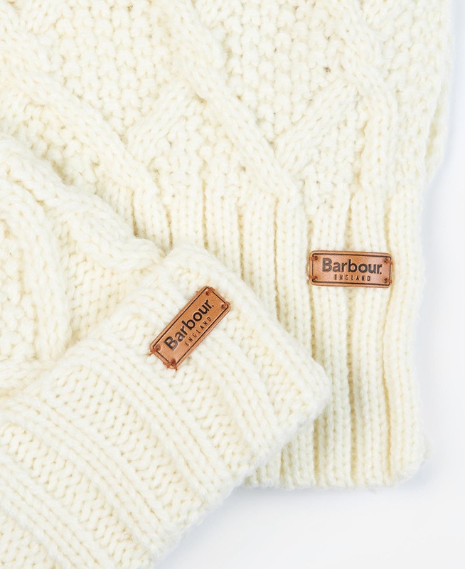 Barbour ridley beanie and scarf Női Kalap Krém | 461098-PYK