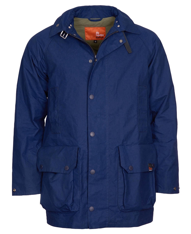 Barbour x Ally Capellino Back Férfi Alkalmi Dzsekik Sötétkék | 148976-WLU
