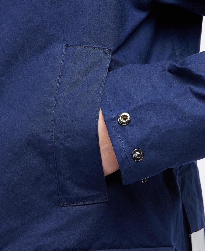 Barbour x Ally Capellino Back Férfi Alkalmi Dzsekik Sötétkék | 148976-WLU