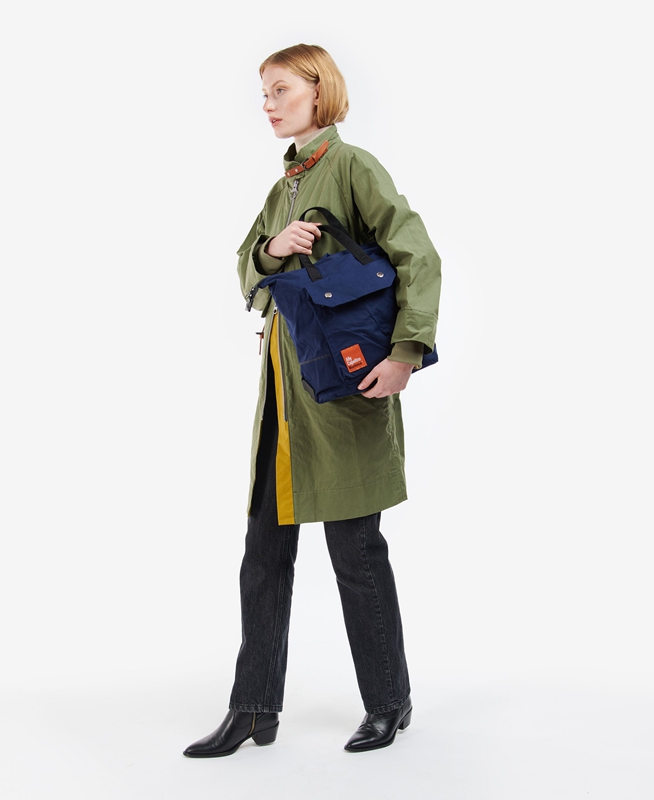 Barbour x Ally Capellino Ben Backpack Férfi Táska Sötétkék | 157623-XWJ