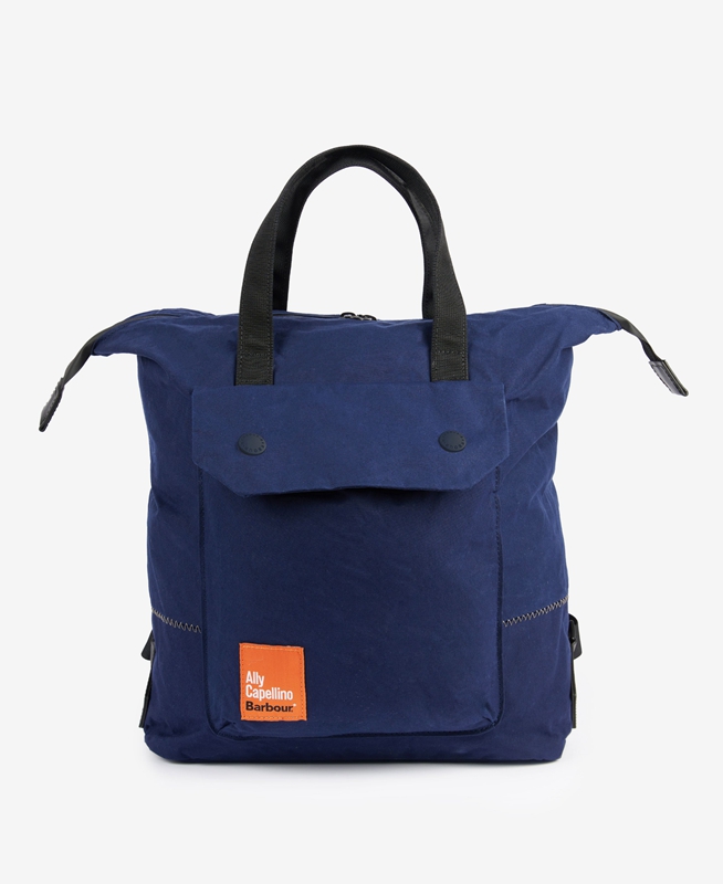 Barbour x Ally Capellino Ben Backpack Férfi Táska Sötétkék | 157623-XWJ