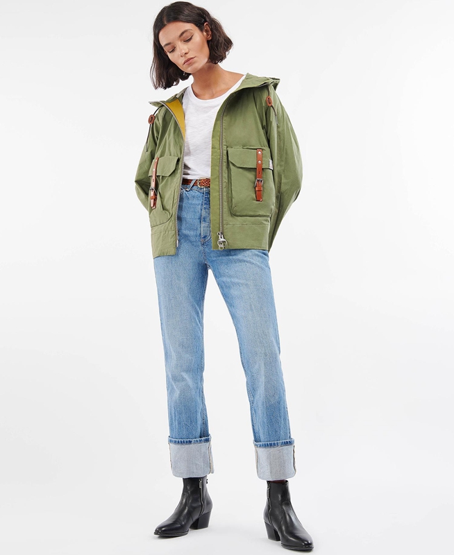 Barbour x Ally Capellino Tip Női Alkalmi Dzsekik Zöld | 061472-WTZ